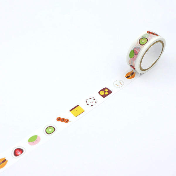 World Craft 15mm Washi Tape Smiling Japanese Sweets HMT-005 (Pack of 4) | papermindstationery.com