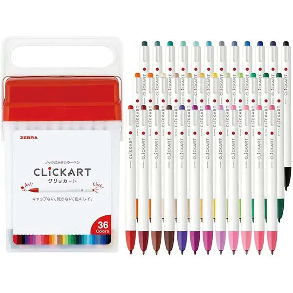 Zebra Clickart Marker Pens 36 Color Set WYSS22-36C-N | papermindstationery.com