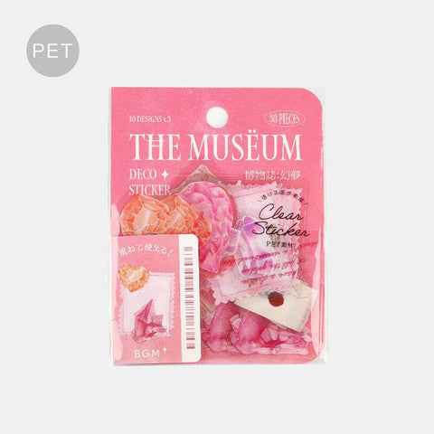 BGM Transparent Clear Sticker Flake SEAL - Natural History Pink Crystal | papermindstationery.com | BGM, Flake Stickers, New Arrival