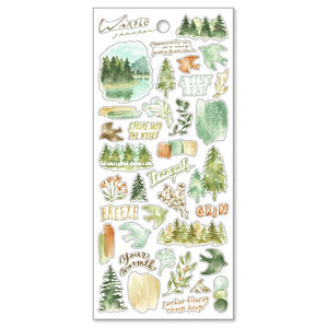 Mind Wave Sticker Sheet - Watercolor Forest Green | papermindstationery.com | Mind Wave, New Arrival, Sticker Sheet