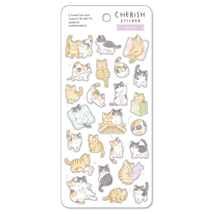 Mind Wave Sticker Sheet - Adorable Animal Cat | papermindstationery.com | Mind Wave, New Arrival, Sticker Sheet