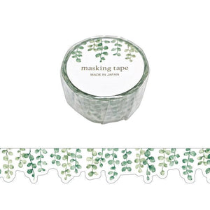 Mind Wave Washi Tape 18mm Die Cut Masking Tape - Watercolor Hanging Leaves | papermindstationery.com