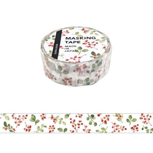 Mind Wave Washi Tape 15mm Masking Tape - Watercolor Winterberry | papermindstationery.com | 15mm Washi Tapes, Fruit, Mind Wave, New Arrival