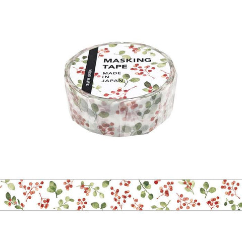 Mind Wave Washi Tape 15mm Masking Tape - Watercolor Winterberry | papermindstationery.com | 15mm Washi Tapes, Fruit, Mind Wave, New Arrival