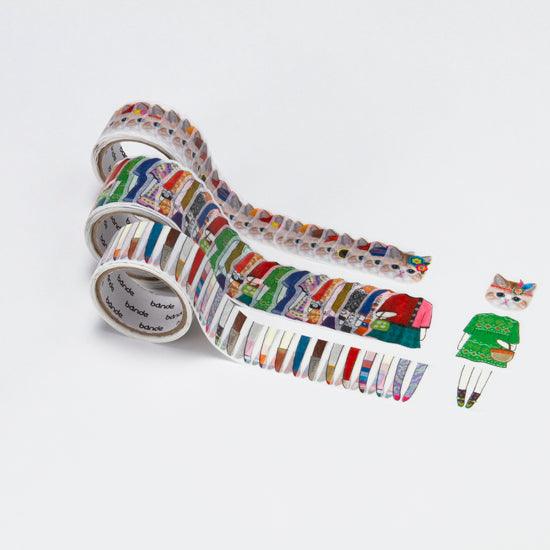 Bande Washi sticker roll Washi Tape Set - Red Tabby Cat | papermindstationery.com | Bande, Cat, Masking Roll Stickers, Pet