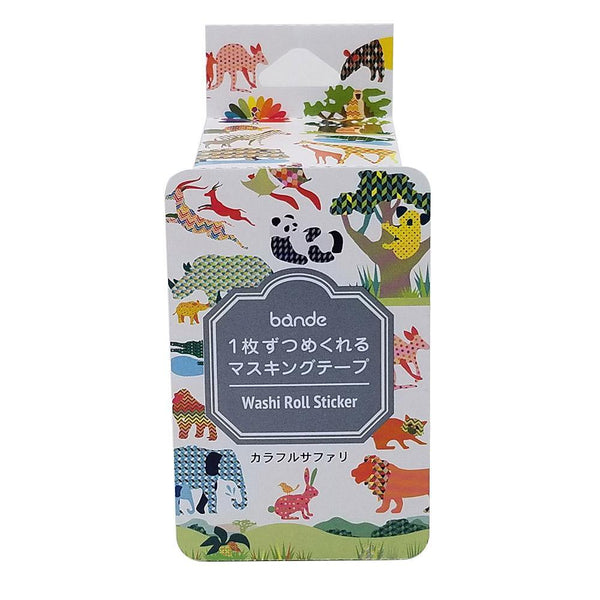 Bande Washi sticker roll Washi Tape Set - Wild Life Animals | papermindstationery.com | Animal, Bande, Masking Roll Stickers