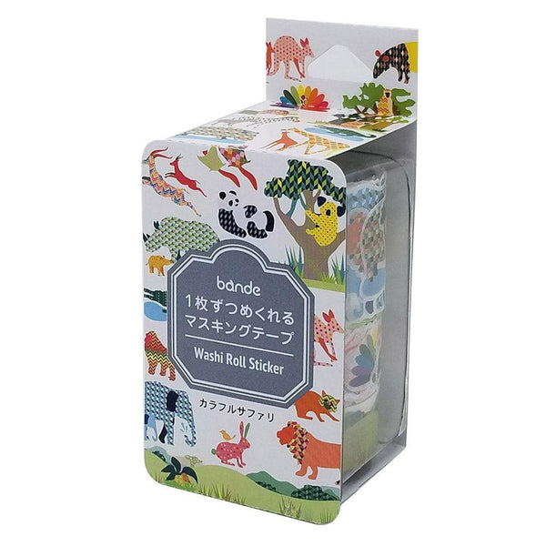 Bande Washi sticker roll Washi Tape Set - Wild Life Animals | papermindstationery.com | Animal, Bande, Masking Roll Stickers