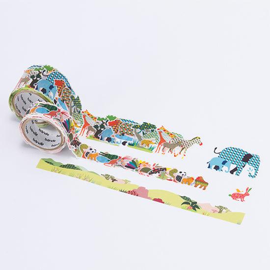 Bande Washi sticker roll Washi Tape Set - Wild Life Animals | papermindstationery.com | Animal, Bande, Masking Roll Stickers