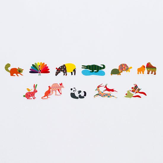 Bande Washi sticker roll Washi Tape Set - Wild Life Animals | papermindstationery.com | Animal, Bande, Masking Roll Stickers