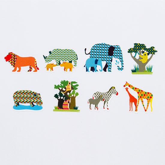 Bande Washi sticker roll Washi Tape Set - Wild Life Animals | papermindstationery.com | Animal, Bande, Masking Roll Stickers