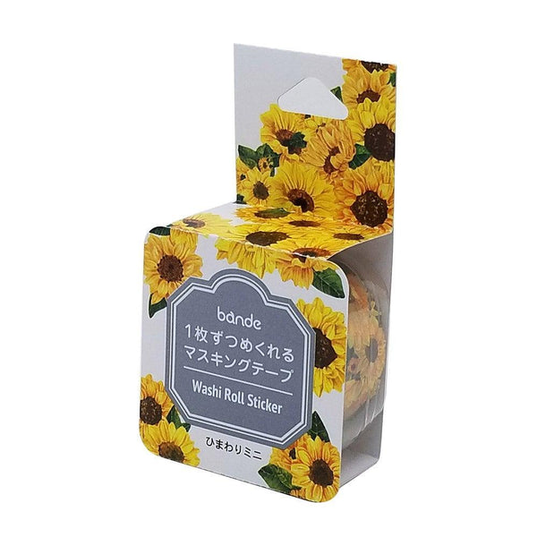 Bande Washi sticker roll Washi Tape - Sunflower (Small) | papermindstationery.com | Bande, Flower, Masking Roll Stickers, Plant