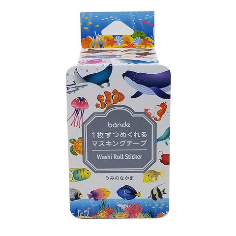 Bande Washi sticker roll Washi Tape Set - Aquarium | papermindstationery.com | Animal, Bande, Fish, Masking Roll Stickers