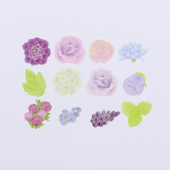 Bande Washi sticker roll Washi Tape - Rose Flower Bouquet | papermindstationery.com | Bande, Flower, Masking Roll Stickers, Plant