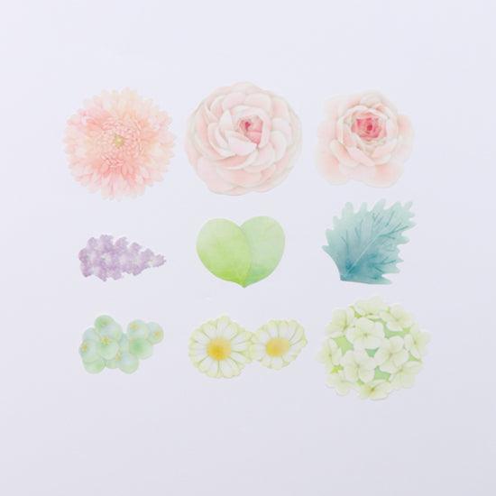 Bande Washi sticker roll Washi Tape - Ranunculus Flower Bouquet | papermindstationery.com | Bande, Flower, Masking Roll Stickers, Plant