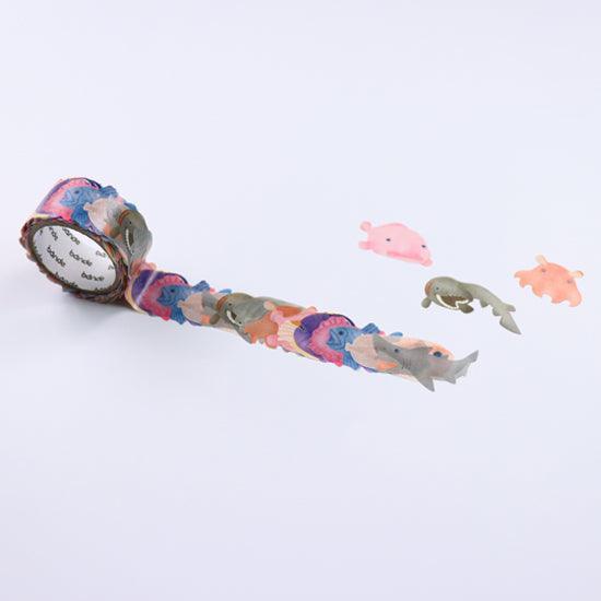 Bande Washi sticker roll Washi Tape - Deep sea fish | papermindstationery.com | Animal, Bande, Fish, Masking Roll Stickers