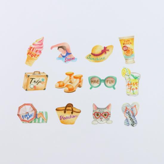 Bande Washi sticker roll Washi Tape - Summer Vacation | papermindstationery.com | Bande, Masking Roll Stickers, Travel