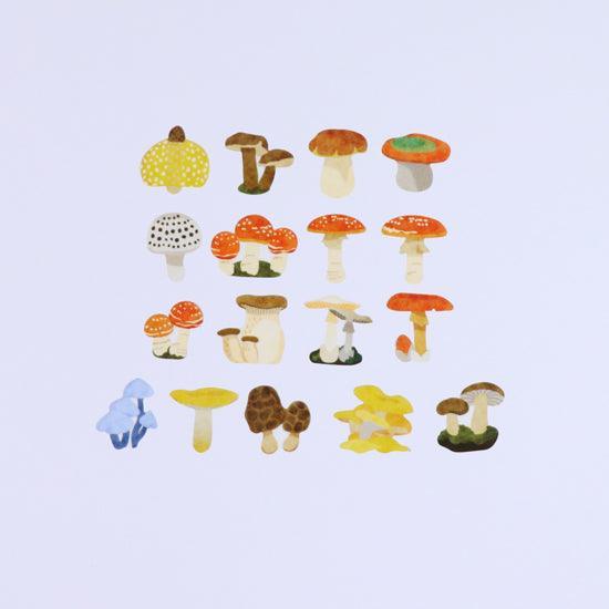 Bande Washi sticker roll Washi Tape - Mushroom | papermindstationery.com | Bande, Flower, Masking Roll Stickers, Plant