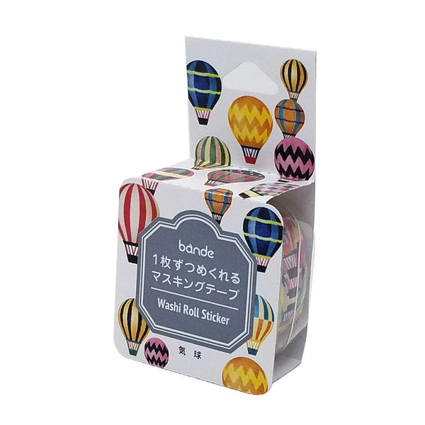 Bande Washi sticker roll Washi Tape - Balloon | papermindstationery.com | Bande, Masking Roll Stickers, Travel