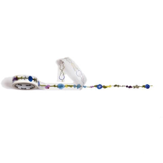 Bande Washi Tape Transfer Masking Tape - Blue Flower Garland | papermindstationery.com | Bande, Flower, Others, Transfer Tapes