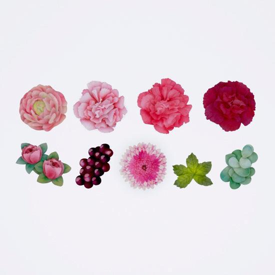 Bande Washi sticker roll Washi Tape - Carnation Bouquet | papermindstationery.com | Bande, Flower, Masking Roll Stickers
