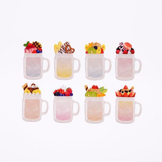 Bande Writable roll sticker - Dessert Fruit Drink in glass jar | papermindstationery.com | Bande, Dessert, Masking Roll Stickers
