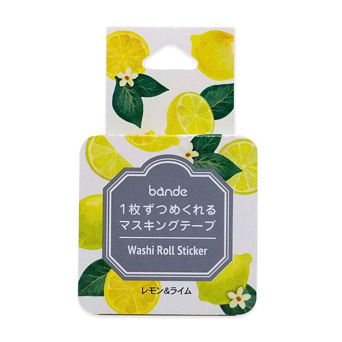 Bande Washi sticker roll Washi Tape - Lemon & Lime Fruit | papermindstationery.com | Bande, Fruit, Masking Roll Stickers