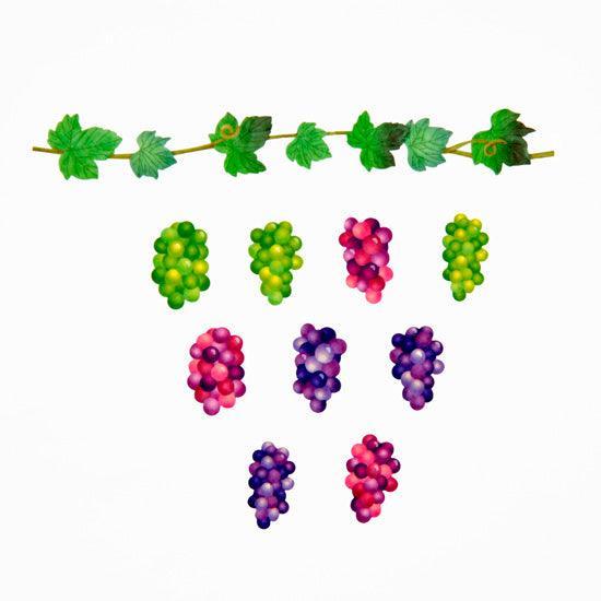 Bande Washi Tape Sticker Roll Art Kit - Grape Vine | papermindstationery.com | Bande, Fruit, Masking Roll Stickers, Washi Tape Set