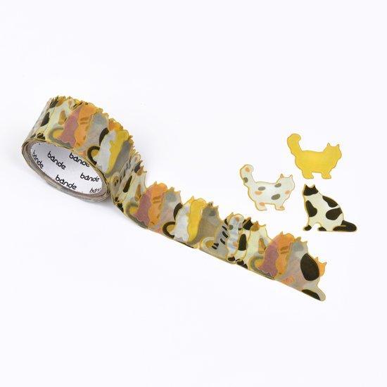 Bande Washi sticker roll Washi Tape - Cat Shaped Cookies | papermindstationery.com | Bande, Dessert, Masking Roll Stickers