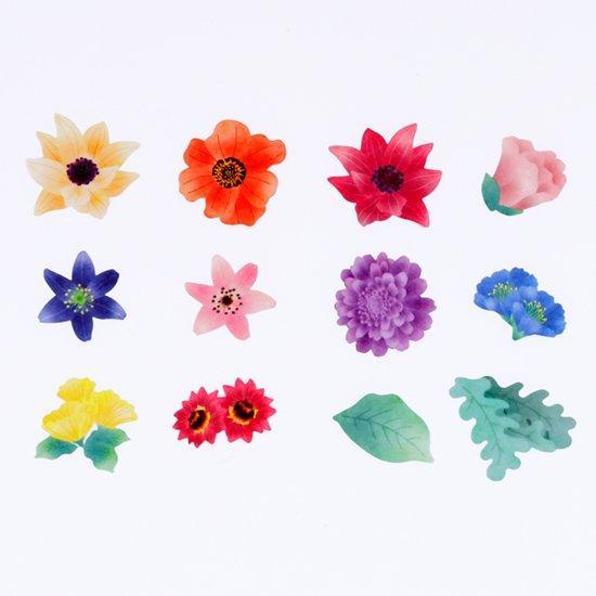 Bande Washi sticker roll Washi Tape - Assorted Flower Bouquet | papermindstationery.com | Bande, Flower, Masking Roll Stickers