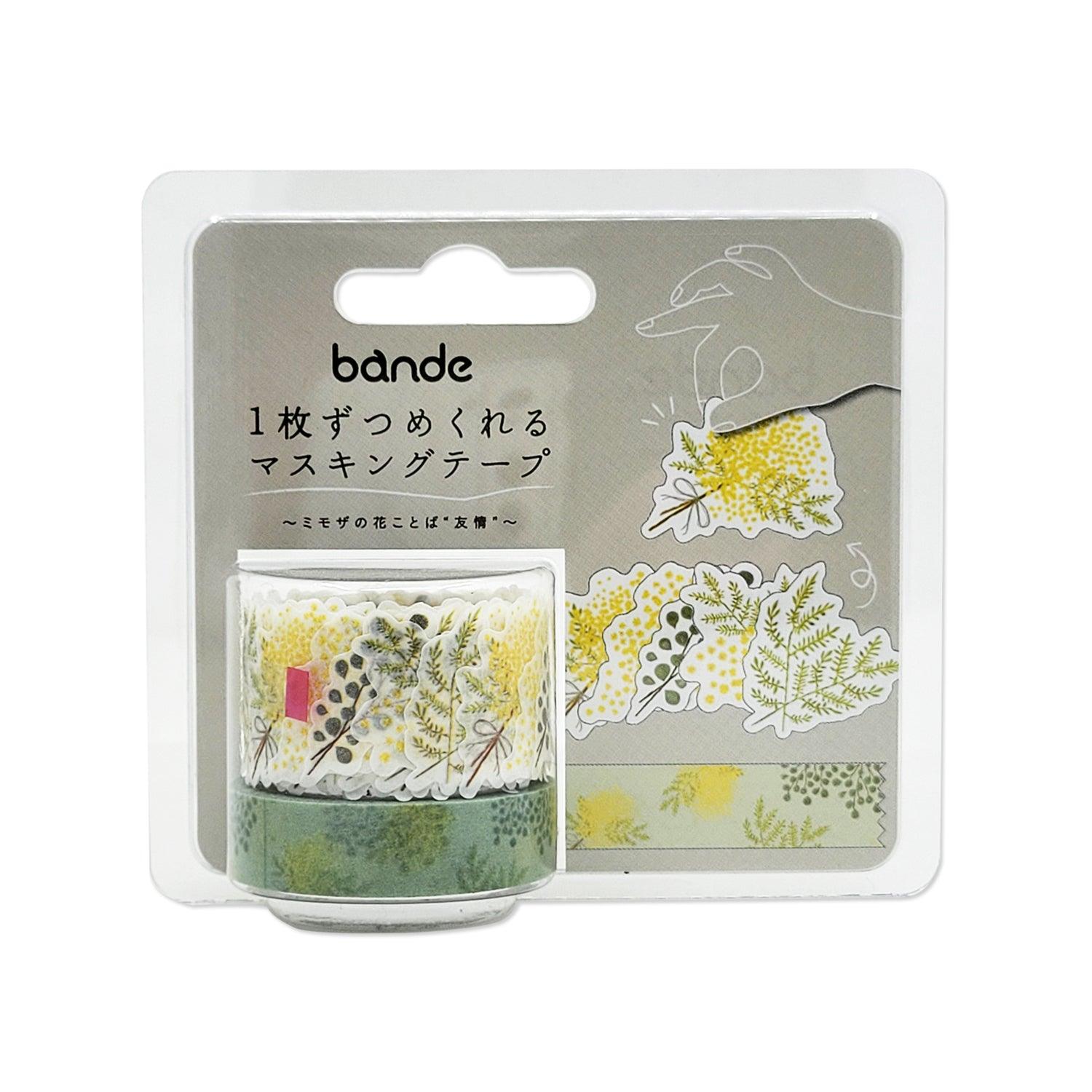 Bande Washi sticker roll Washi Tape Set - Flower Language Mimosa | papermindstationery.com | Bande, Flower, Masking Roll Stickers
