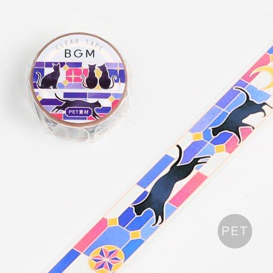 BGM Transparent Clear Tape 20mm - Stained Glass Black Cat | papermindstationery.com | BGM, Clear Tapes