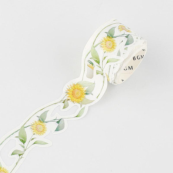 BGM Washi Floral Lace Masking Tape 25mm - Sunflower | papermindstationery.com | 25mm, BGM, boxing, Floral lace tapes, Flower, sale, Washi Tapes
