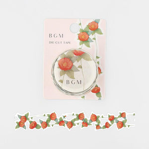 BGM Washi Floral Lace Masking Tape 25mm - Red Little Flower | papermindstationery.com