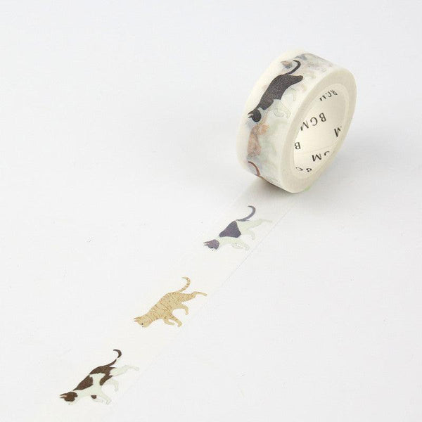 BGM Washi Tape 15mm Masking Tape - Life Kitten | papermindstationery.com | 15mm Washi Tapes, BGM, Cat, masking tape, Pet, Washi Tapes