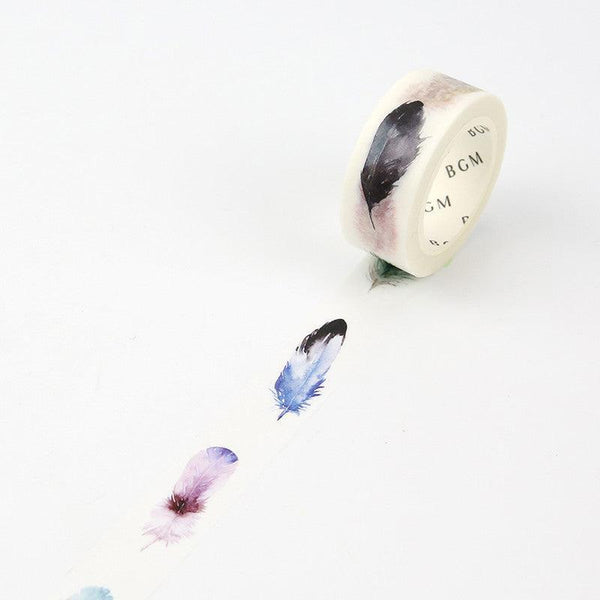 BGM Washi Tape 15mm Masking Tape - Feather | papermindstationery.com
