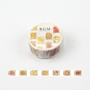 BGM Washi Tape 15mm Masking Tape - Life Toast | papermindstationery.com | 15mm Washi Tapes, Bakery, BGM, Washi Tapes