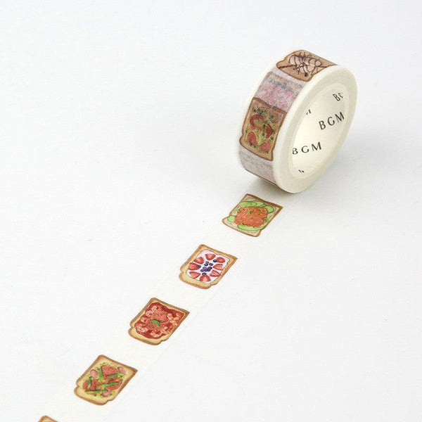 BGM Washi Tape 15mm Masking Tape - Life Toast | papermindstationery.com | 15mm Washi Tapes, Bakery, BGM, Washi Tapes