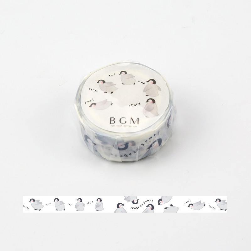 BGM Washi Tape 15mm Masking Tape - Life Penguin | papermindstationery.com | 15mm, Animal, BGM, masking tape, Sticker, Washi Tapes
