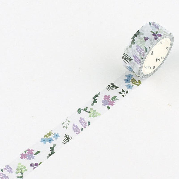 BGM Washi Tape 15mm Masking Tape - Flower Garden Pastel Color | papermindstationery.com | 15mm Washi Tapes, BGM, Flower, Washi Tapes