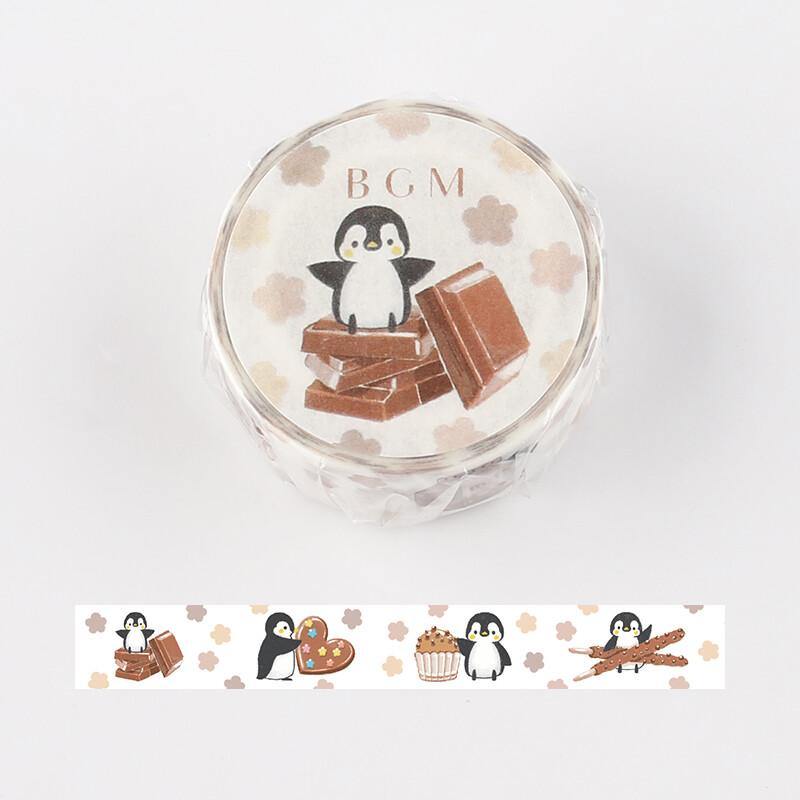 Penguin & Chocolate Sweet - BGM Washi Tape 15mm Masking Tape | papermindstationery.com
