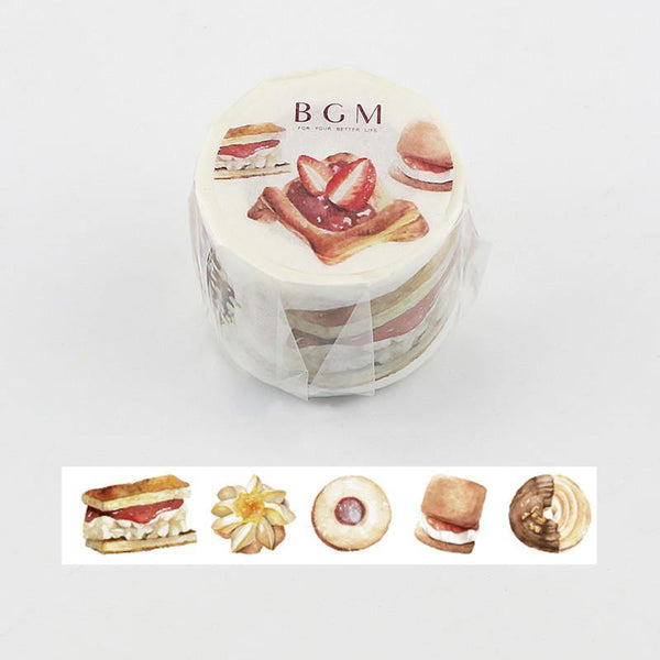 BGM Washi Tape 30mm Masking Tape - Life Sweets | papermindstationery.com | 30mm, BGM, Dessert, Washi Tapes