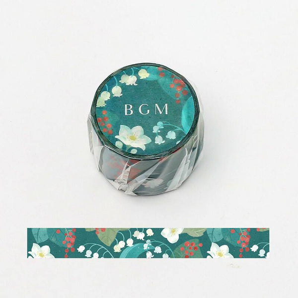 BGM Washi Tape 30mm Masking Tape - Life White Lily Of The Valley