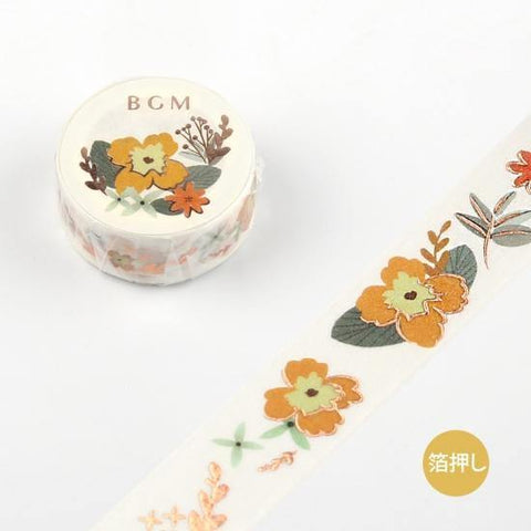 BGM Washi Tape 15mm Masking Tape - Life Yellow Flower | papermindstationery.com | 15mm, BGM, Flower, Plant, Washi Tapes