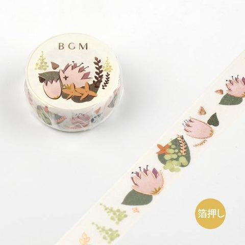 BGM Washi Tape 15mm Masking Tape - Life Pink Flower | papermindstationery.com | 15mm, BGM, boxing, Flower, masking tape, Plant, sale, Sticker, Washi Tapes
