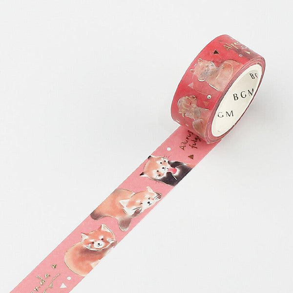 BGM Washi Tape 15mm Foil Stamping - Zoo Animals | papermindstationery.com | 15mm Washi Tapes, Animal, Bear, BGM, panda, Washi Tapes