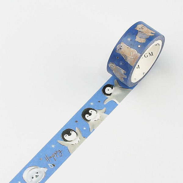 North Pole Animals - BGM Washi Tape 15mm Masking Tape Foil Stamping | papermindstationery.com
