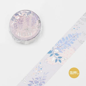 Japanese Style Wisteria Flower - BGM Washi Tape 20mm Masking Tape Foil Stamping | papermindstationery.com