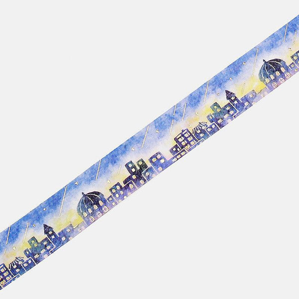 BGM Washi Tape 20mm Masking Tape Foil Stamping - City of Shooting Stars | papermindstationery.com