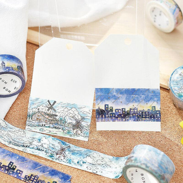 BGM Washi Tape 20mm Masking Tape Foil Stamping - City of Shooting Stars | papermindstationery.com