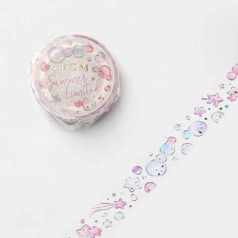 BGM Washi Tape 15mm Foil Stamping - Colored Soap Bubble | papermindstationery.com | 15mm Washi Tapes, BGM, boxing, Others, sale, Washi Tapes